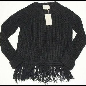 Moon River Chunky Sweater with Fringe